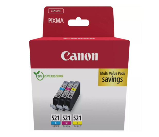 Canon Zestaw 4 tuszów CLI-521 CMY - 1227029 - zdjęcie